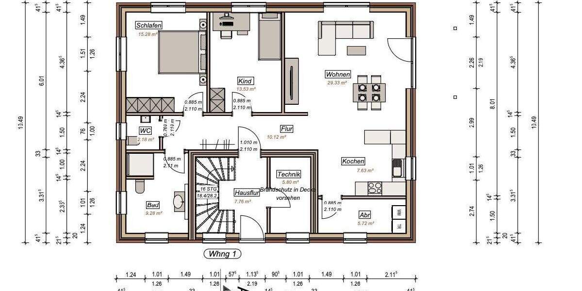 Etagenwohnung Aurich Extum - 3 Zimmer, 93 m&sup2;, 349.500&euro; | Angebot:25667552