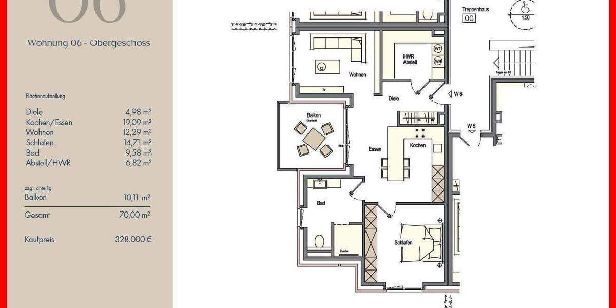 Etagenwohnung Emden Larrelt - 2 Zimmer, 70 m&sup2;, 328.000&euro; | Angebot:25727343
