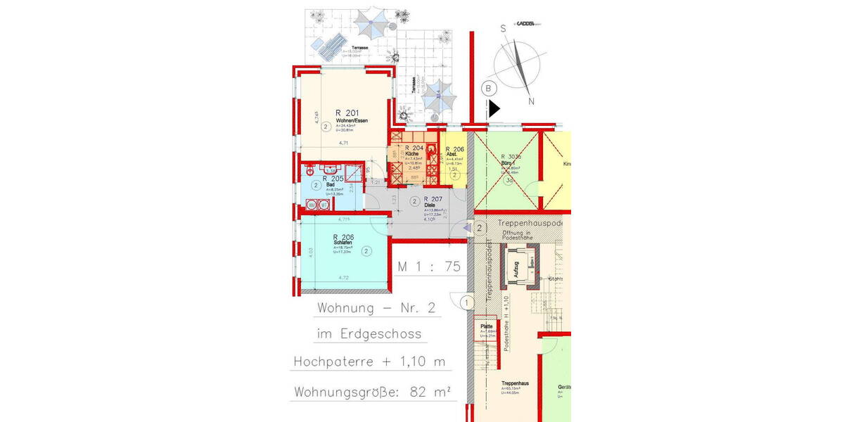 Etagenwohnung Jemgum (Ditzum) Ditzum - 2 Zimmer, 82 m&sup2;, 265.000&euro; | Angebot:26217999