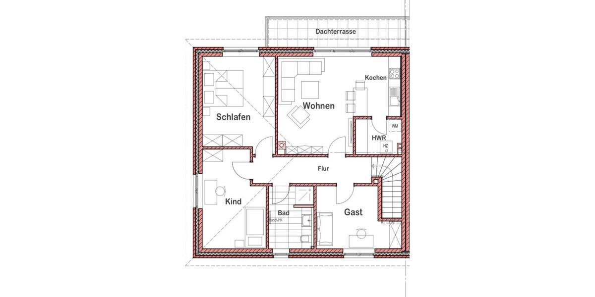 Etagenwohnung Leer (Ostfriesland) - 4 Zimmer, 93 m&sup2;, 960&euro; | Angebot:26041149