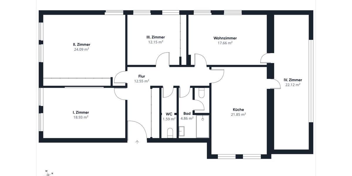 Etagenwohnung Emden - 5 Zimmer, 142 m&sup2;, 920&euro; | Angebot:25053327