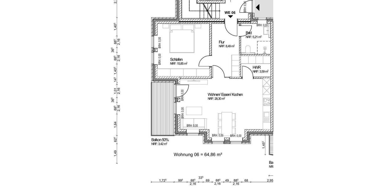 Etagenwohnung Moormerland Veenhusen - 2 Zimmer, 64 m&sup2;, 228.900&euro; | Angebot:25689810