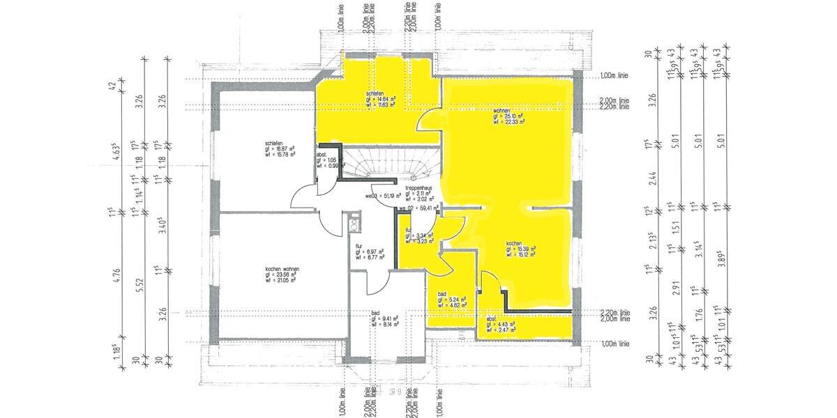 Etagenwohnung Moormerland - 2 Zimmer, 59 m&sup2;, 635&euro; | Angebot:24793431