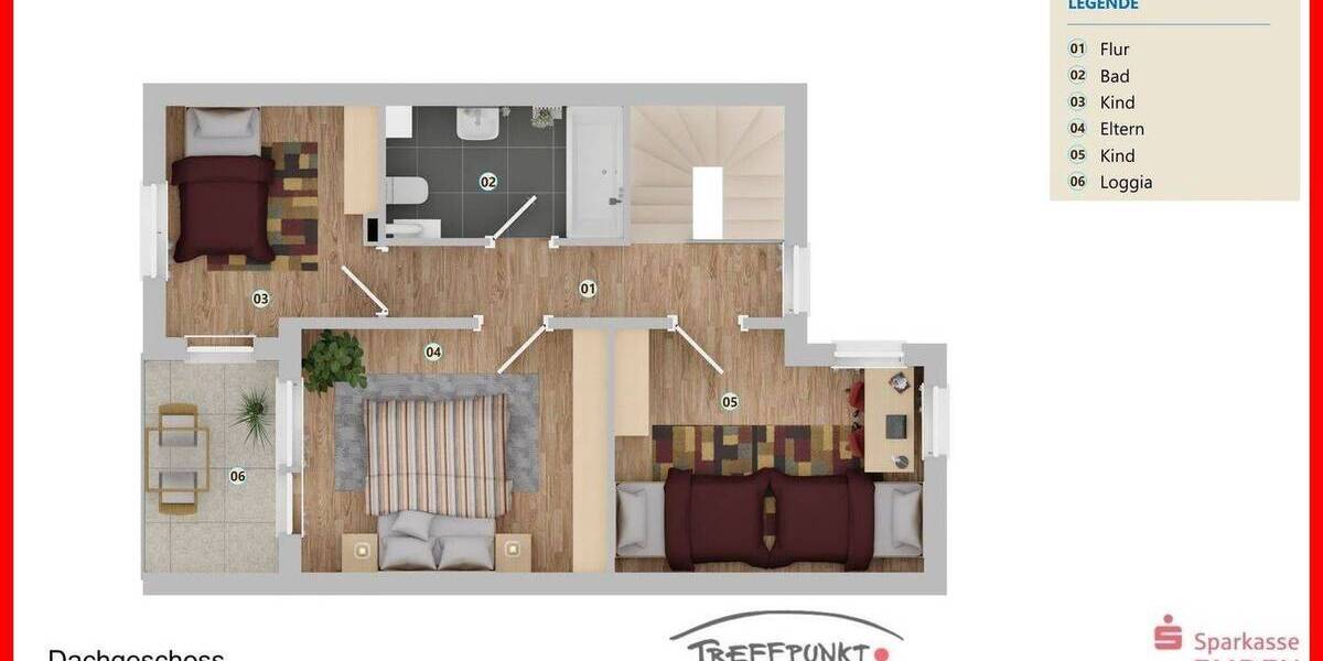 Reihenmittelhaus Emden Barenburg - 4 Zimmer, 92 m&sup2;, 219.000&euro; | Angebot:26540444