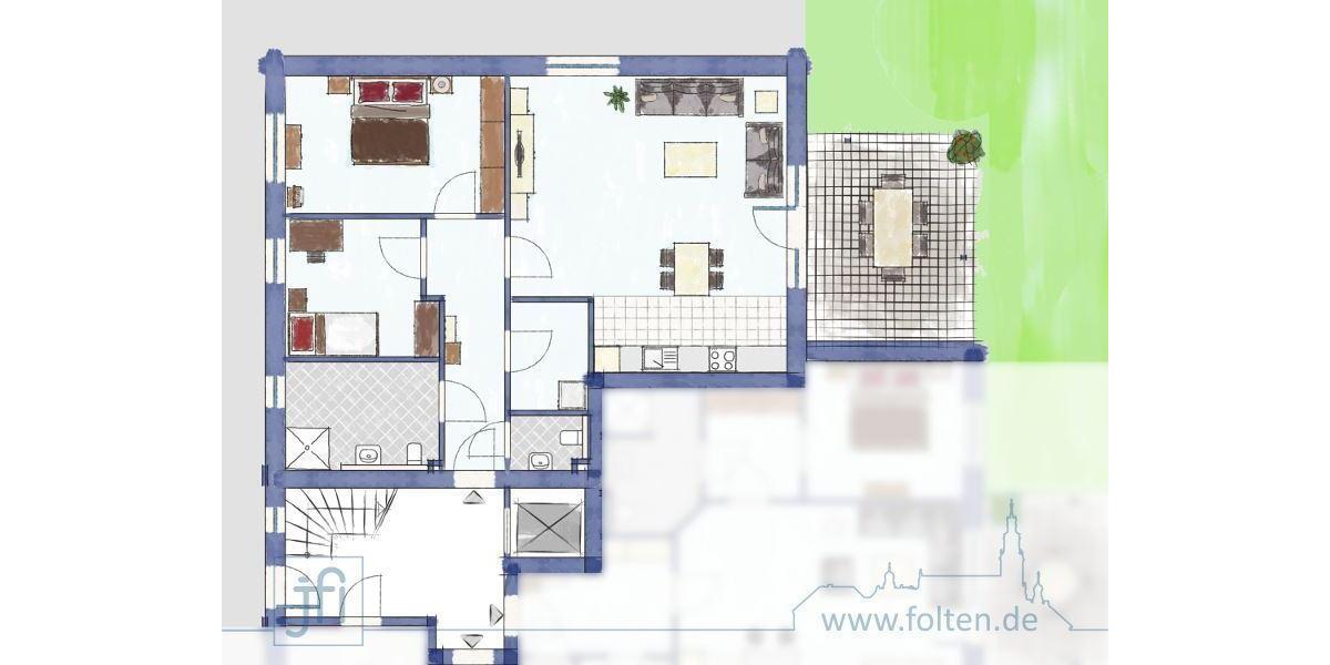 Erdgeschoßwohnung Westoverledingen - 3 Zimmer, 93 m&sup2;, 895&euro; | Angebot:25988180