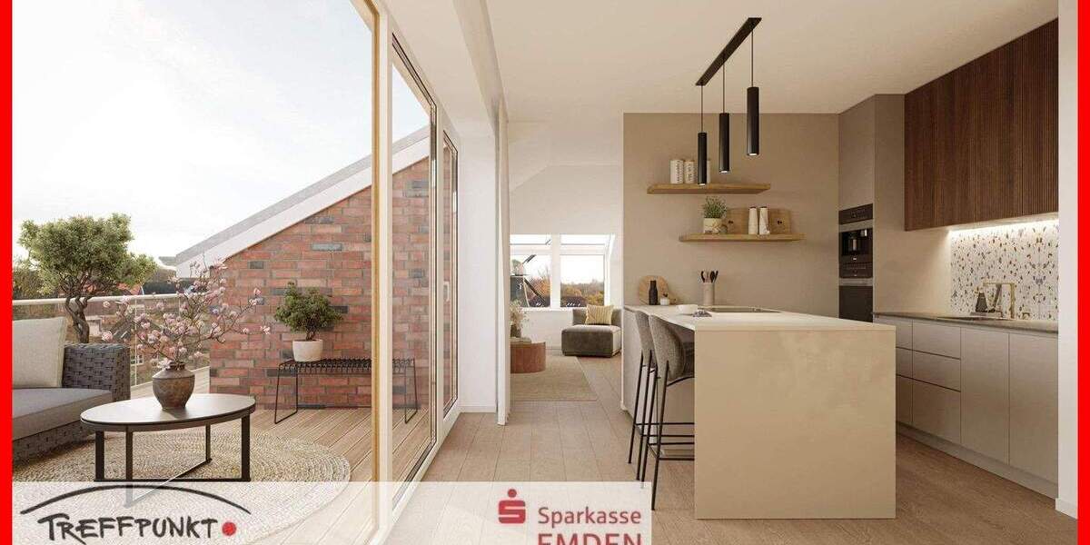 Etagenwohnung Emden Larrelt - 3 Zimmer, 70 m&sup2;, 349.000&euro; | Angebot:25727344