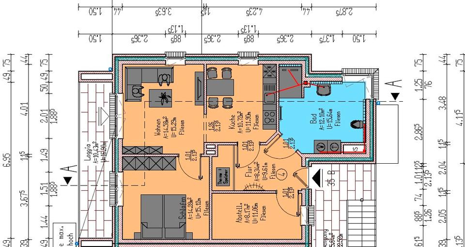 Etagenwohnung Leer (Ostfriesland) - 3 Zimmer, 72 m&sup2;, 800&euro; | Angebot:26033145
