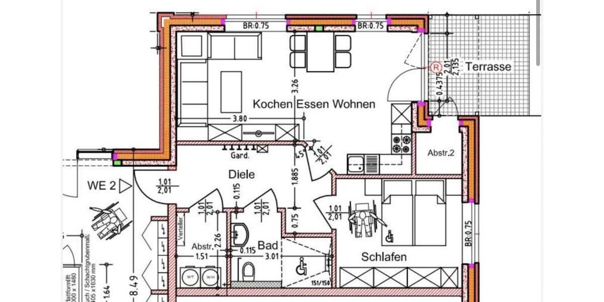 Erdgeschoßwohnung Großheide - 2 Zimmer, 63 m&sup2;, 680&euro; | Angebot:25871259