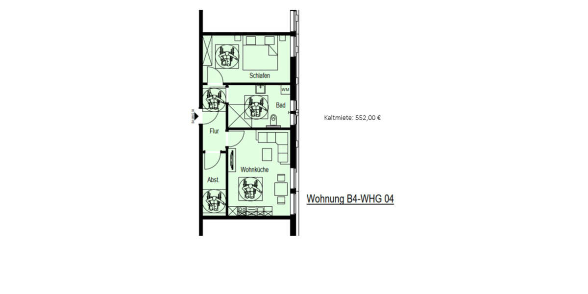 Etagenwohnung Aurich - 2 Zimmer, 53 m&sup2;, 549&euro; | Angebot:18821424