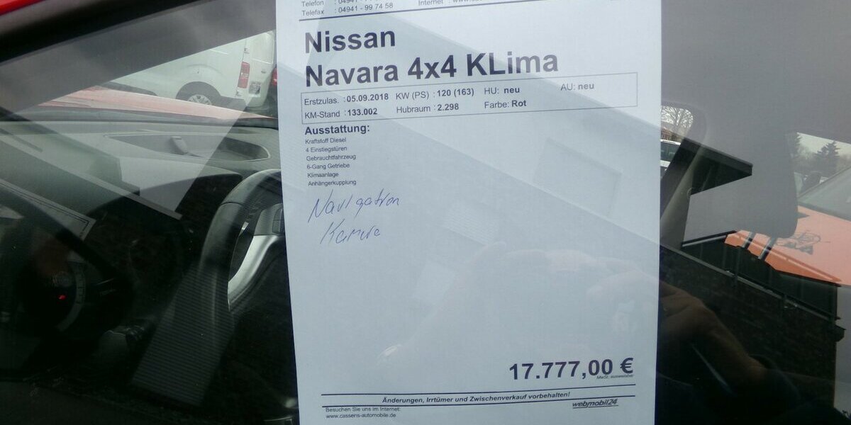 Nissan Navara 4x4 KLima AHK Navigation 129.856 km 17.777 &euro; Aurich 26607
