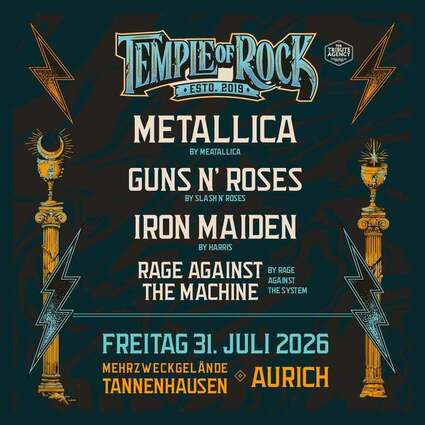 TEMPLE OF ROCK – Tribute Festival 31.07.2026 Mehrzweckgelände Tannenhausen