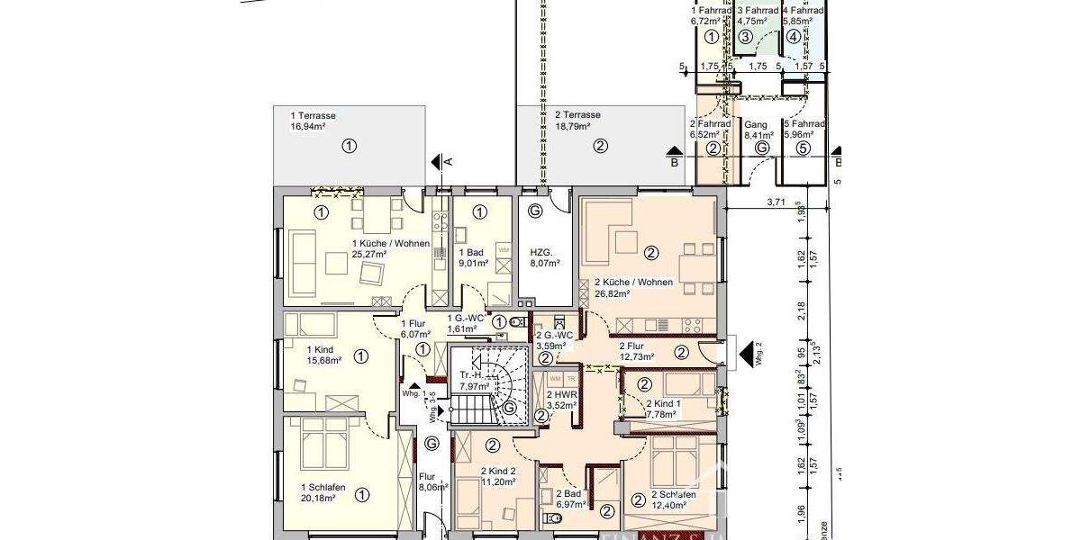 Etagenwohnung Aurich Innenstadt - 3 Zimmer, 83 m&sup2;, 289.000&euro; | Angebot:25689987