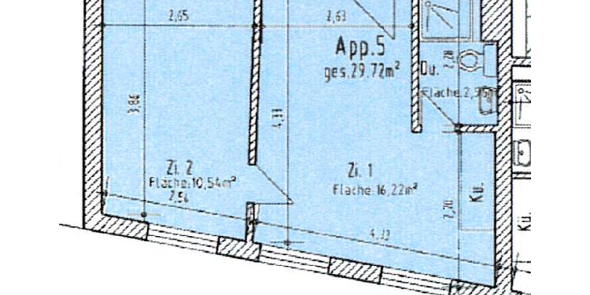 Etagenwohnung Leer (Ostfriesland) - 2 Zimmer, 30 m&sup2;, 495&euro; | Angebot:25545461