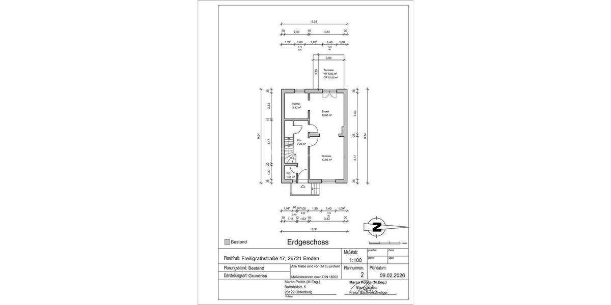Reihenmittelhaus Emden Barenburg - 6 Zimmer, 124 m&sup2;, 119.900&euro; | Angebot:25801207