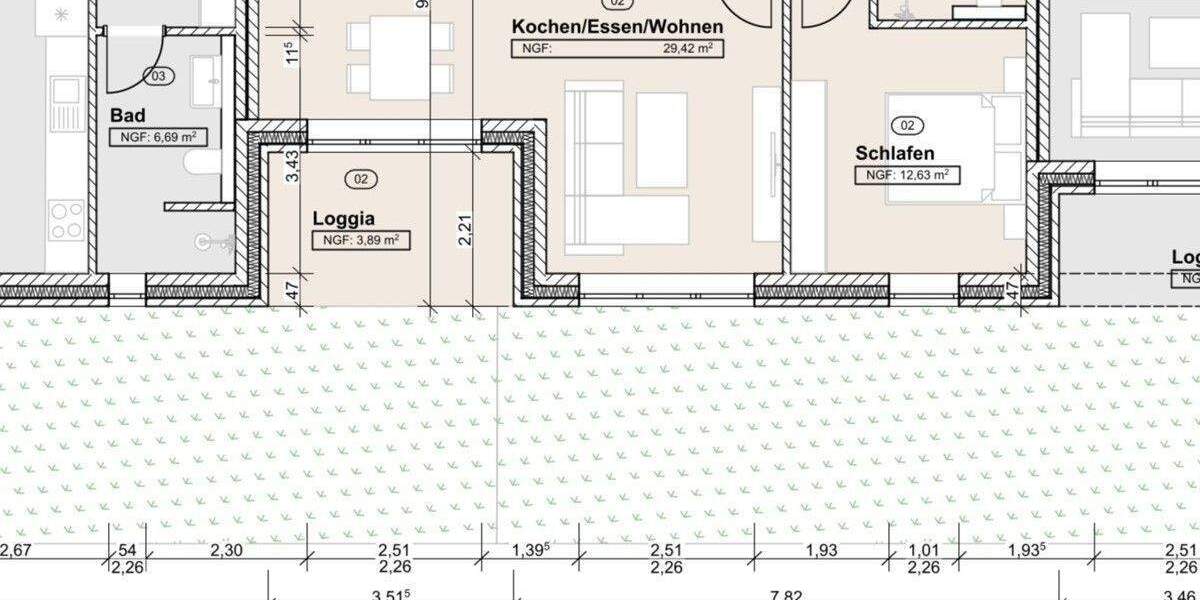 Etagenwohnung Moormerland / Warsingsfehn Warsingsfehn - 2 Zimmer, 59 m&sup2;, 199.000&euro; | Angebot:25863006