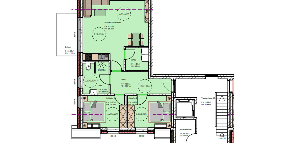 Dachgeschoßwohnung Westoverledingen - 3 Zimmer, 71 m&sup2;, 780&euro; | Angebot:25181171