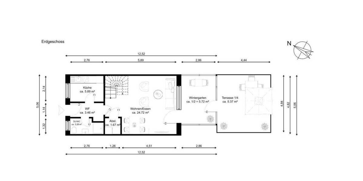 Reihenmittelhaus Westoverledingen Ihrhove - 4 Zimmer, 75 m&sup2;, 179.000&euro; | Angebot:25910725