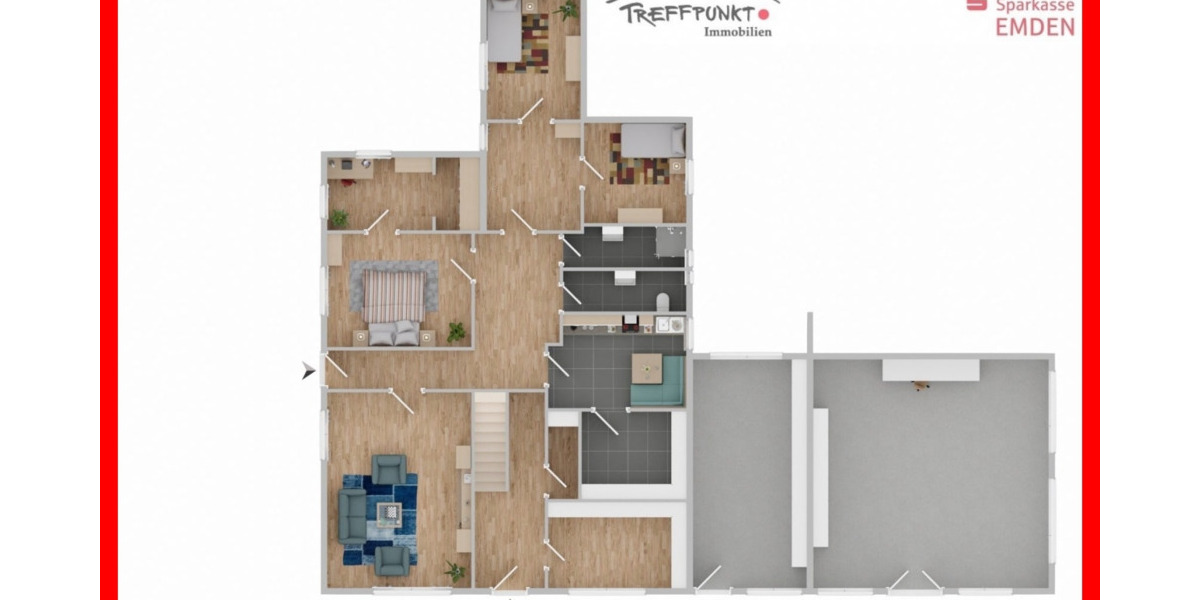 Etagenwohnung Emden Stadtzentrum - 5 Zimmer, 118 m&sup2;, 208.000&euro; | Angebot:26672176