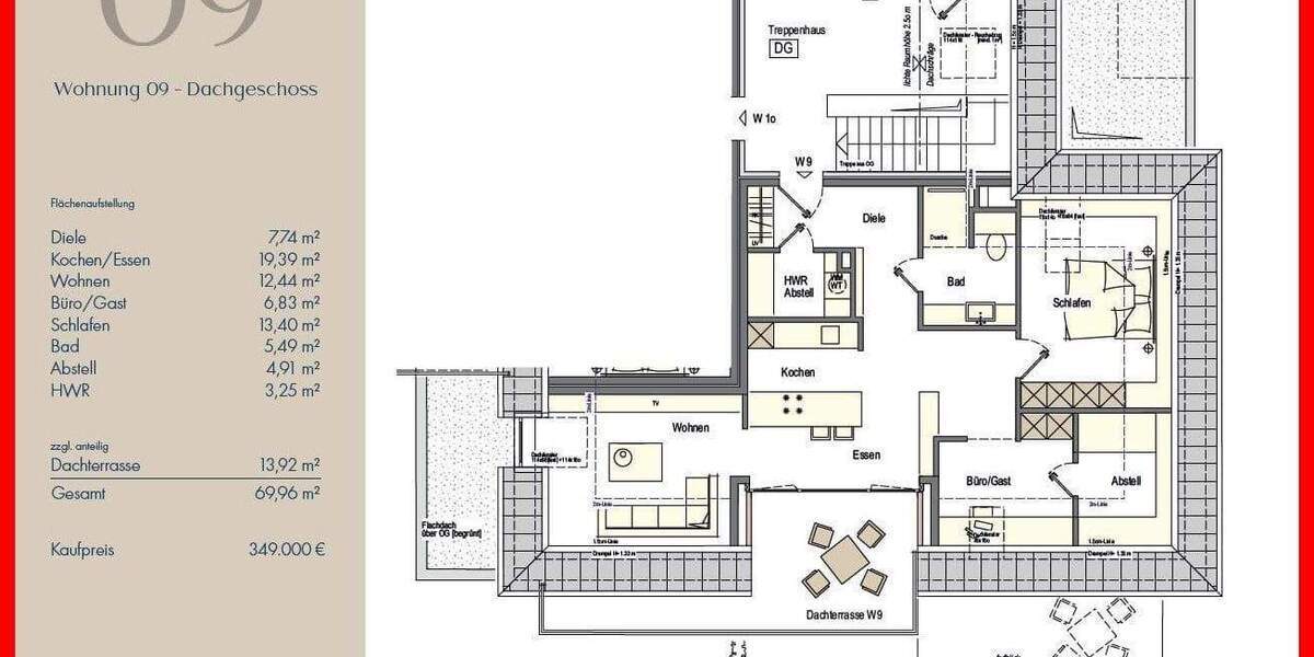 Etagenwohnung Emden Larrelt - 3 Zimmer, 70 m&sup2;, 349.000&euro; | Angebot:25727344