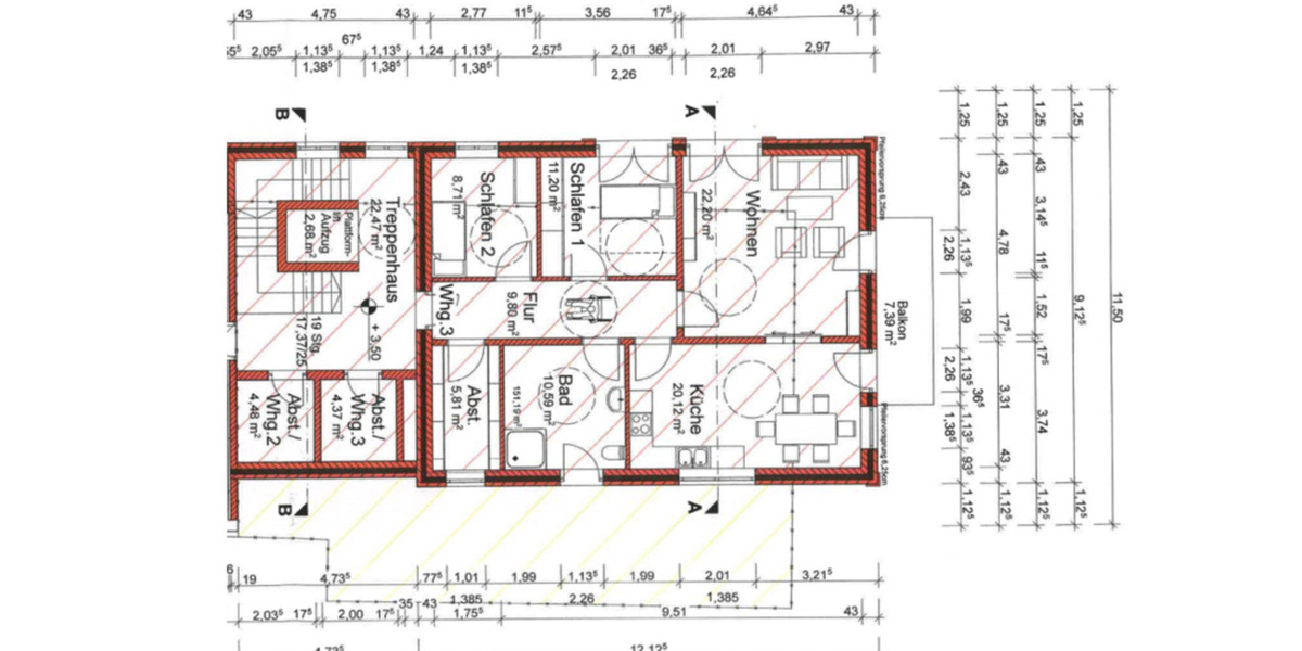 Etagenwohnung Emden - 3 Zimmer, 93 m&sup2;, 1.125&euro; | Angebot:25377056