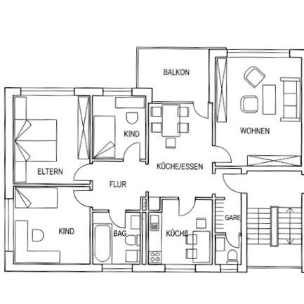 Erdgeschoßwohnung Hinte - 4 Zimmer, 96 m&sup2;, 820&euro; | Angebot:26041777