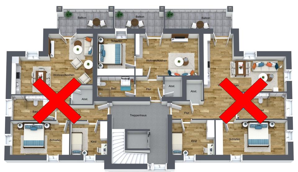 Etagenwohnung Emden Tholenswehr - 2 Zimmer, 47 m&sup2;, 700&euro; | Angebot:26677639