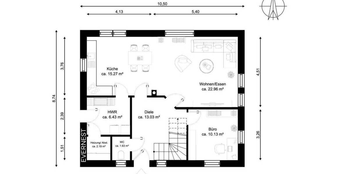 Einfamilienhaus Emden Wolthusen - 6 Zimmer, 143 m&sup2;, 429.000&euro; | Angebot:25970228