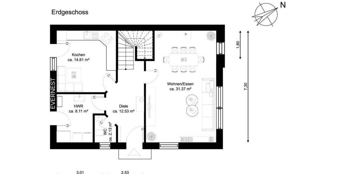 Doppelhaushälfte Hage - 5 Zimmer, 155 m&sup2;, 419.000&euro; | Angebot:25686988