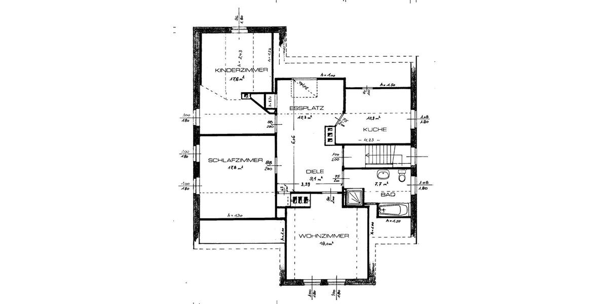 Dachgeschoßwohnung Emden Tholenswehr - 4 Zimmer, 91 m&sup2;, 750&euro; | Angebot:26662507