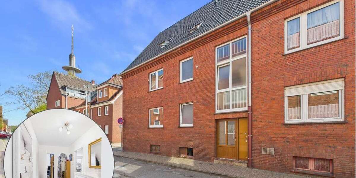 Etagenwohnung Emden Tholenswehr - 3 Zimmer, 80 m&sup2;, 139.000&euro; | Angebot:26759910