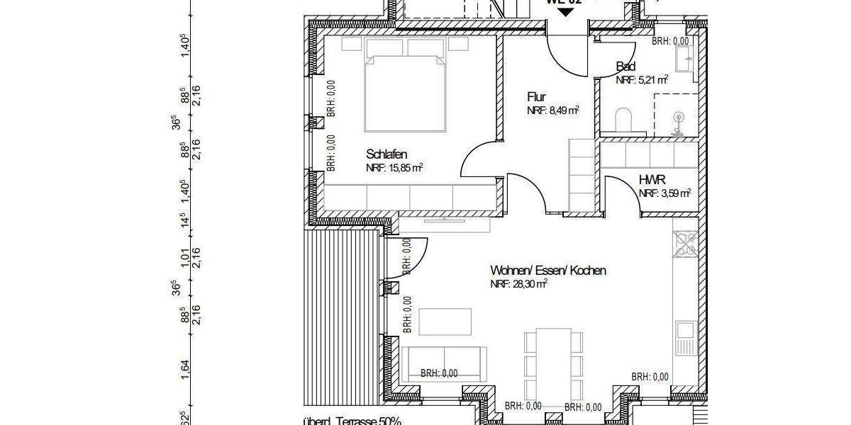 Etagenwohnung Moormerland Veenhusen - 2 Zimmer, 64 m&sup2;, 234.000&euro; | Angebot:25689812