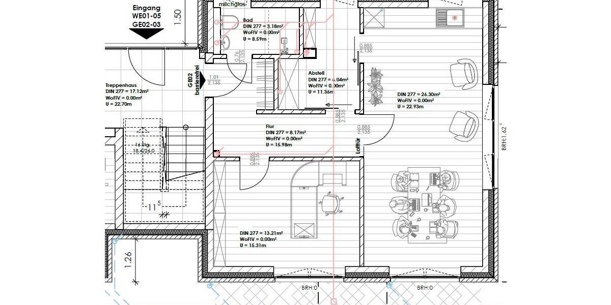 Erdgeschoßwohnung Leer (Ostfriesland) - 2 Zimmer, 63 m&sup2;, 790&euro; | Angebot:26699508
