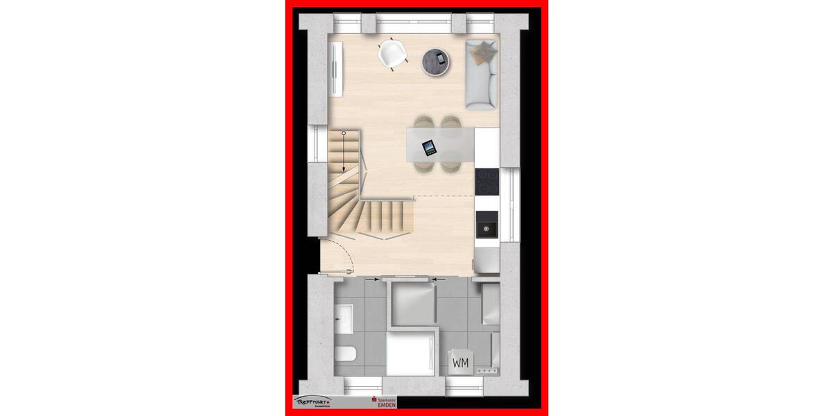 Einfamilienhaus Emden Conrebbersweg - 3 Zimmer, 70 m&sup2;, 309.500&euro; | Angebot:25662774