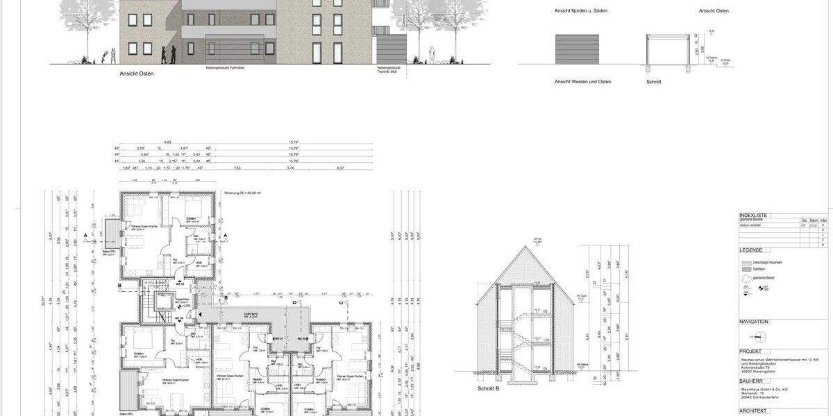 Etagenwohnung Moormerland Veenhusen - 2 Zimmer, 62 m&sup2;, 221.900&euro; | Angebot:25819733