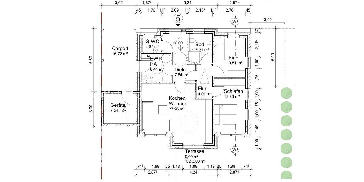 Bungalow Westoverledingen - 2.5 Zimmer, 79 m&sup2;, 1.000&euro; | Angebot:25971903