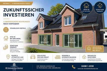 Wohnung Weener - 3 Zimmer, 64 m&sup2;, 226.500&euro; | Angebot:25410916