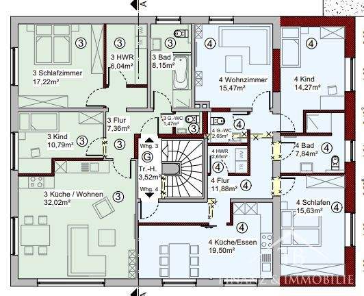 Etagenwohnung Aurich Innenstadt - 3 Zimmer, 83 m&sup2;, 289.000&euro; | Angebot:25689987