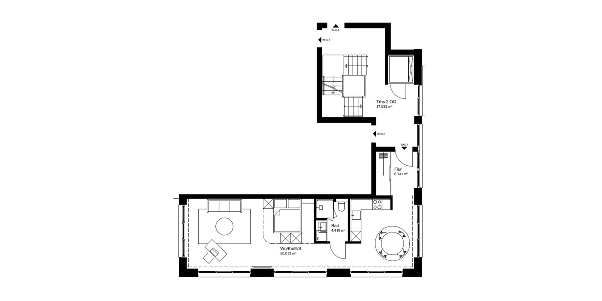 Etagenwohnung Leer (Ostfriesland) - 1 Zimmer, 61 m&sup2;, 1.495&euro; | Angebot:23316358