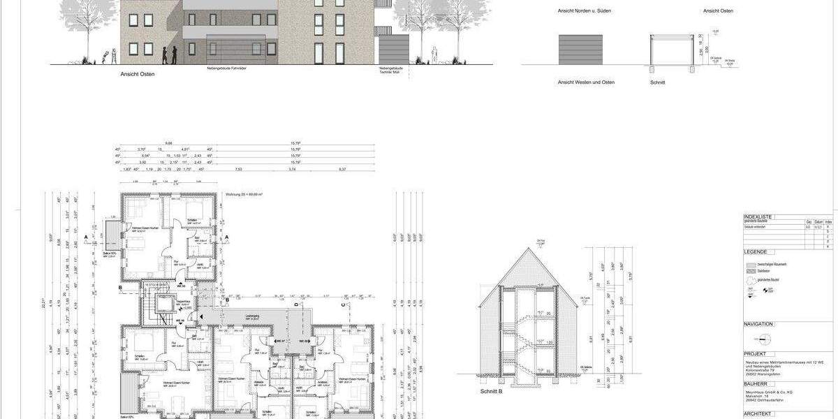 Etagenwohnung Moormerland Veenhusen - 2 Zimmer, 69 m&sup2;, 245.900&euro; | Angebot:25736821