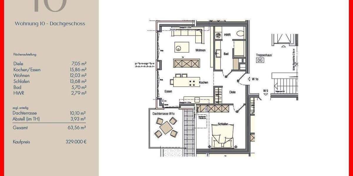 Etagenwohnung Emden Larrelt - 2 Zimmer, 69 m&sup2;, 329.000&euro; | Angebot:25662789