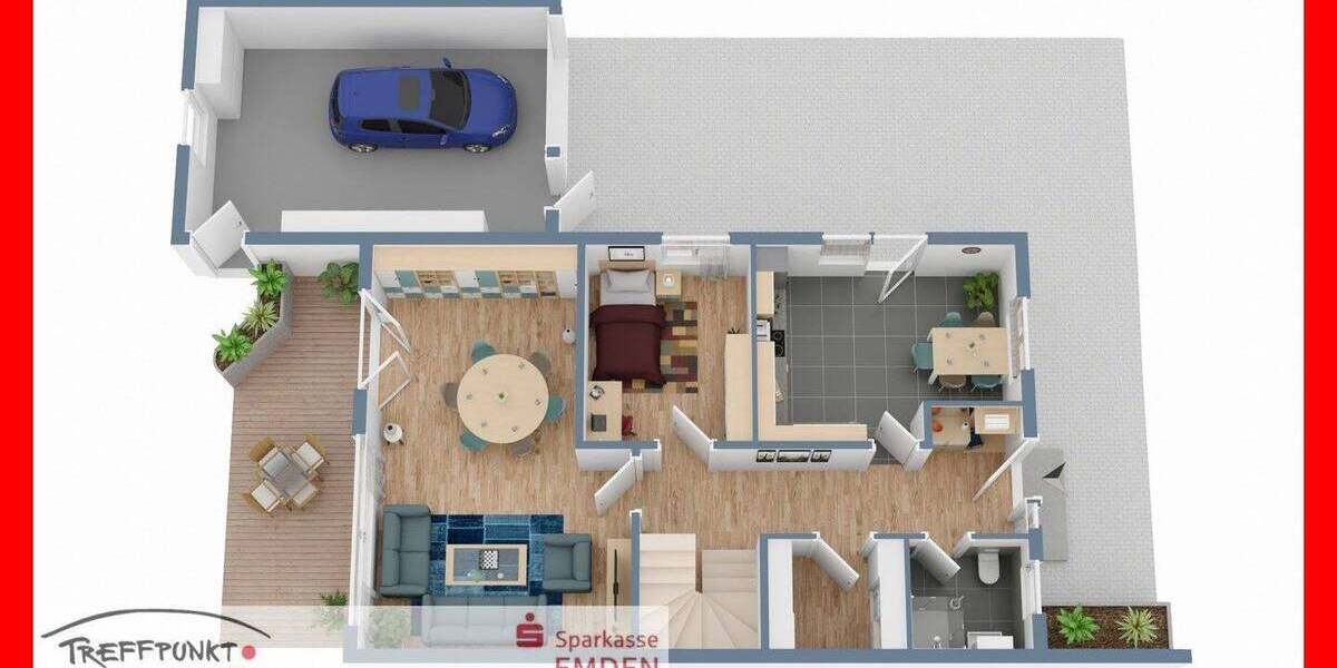 Mehrfamilienhaus, Wohnhaus Emden Früchteburg - 5 Zimmer, 123 m&sup2;, 328.000&euro; | Angebot:26026472