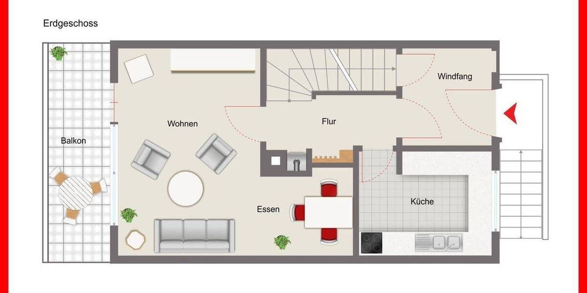 Reihenmittelhaus Emden Borssum/Hilmarsum - 4 Zimmer, 80 m&sup2;, 143.000&euro; | Angebot:25769073