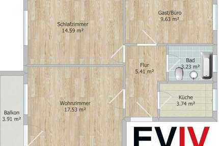 Wohnung Norden - 2.5 Zimmer, 55 m&sup2;, 480&euro; | Angebot:25765337