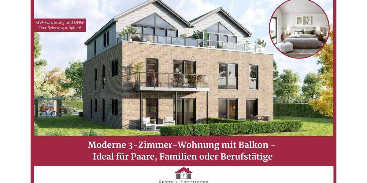 Etagenwohnung Moormerland Neermoor - 3 Zimmer, 73 m&sup2;, 299.000&euro; | Angebot:25737751
