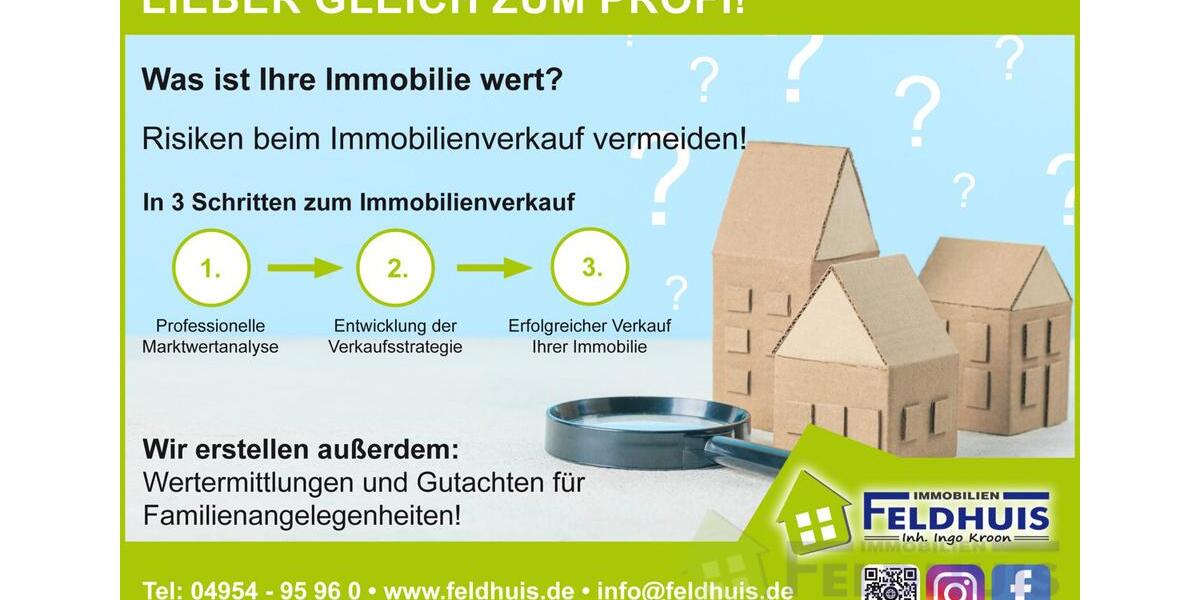 Dachgeschoßwohnung Hesel - 2 Zimmer, 57 m&sup2;, 460&euro; | Angebot:26301057