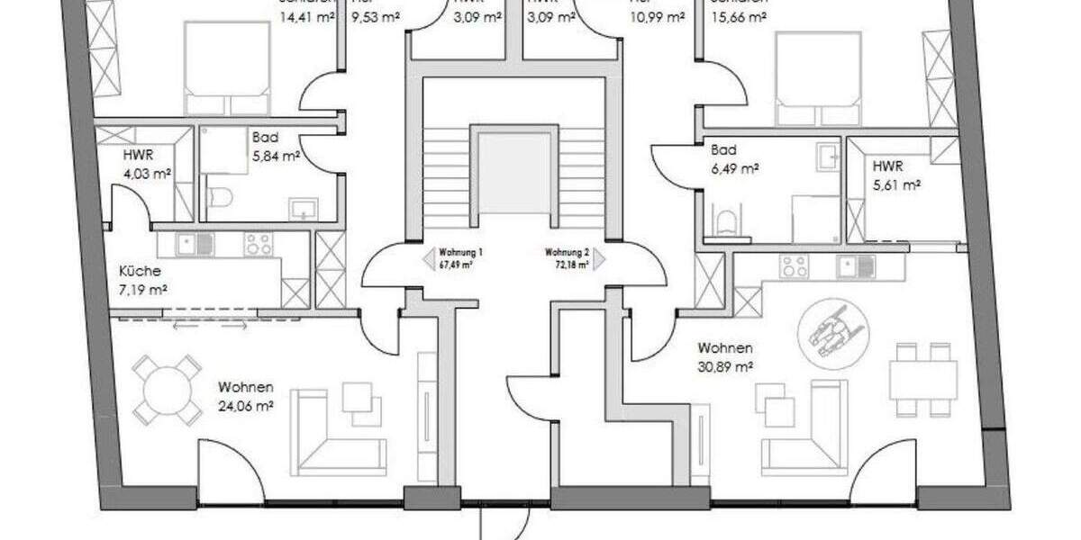 Etagenwohnung Emden Stadtzentrum - 3 Zimmer, 98 m&sup2;, 1.790&euro; | Angebot:25760489