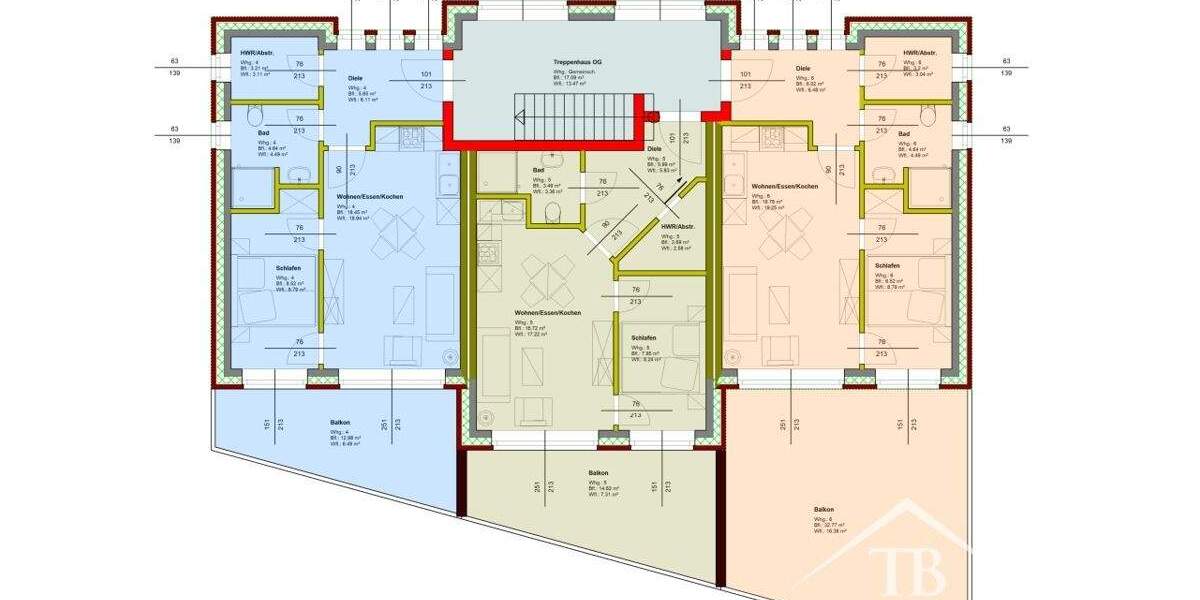 Etagenwohnung Hage Blandorf-Wichte - 2 Zimmer, 61 m&sup2;, 245.000&euro; | Angebot:25689946