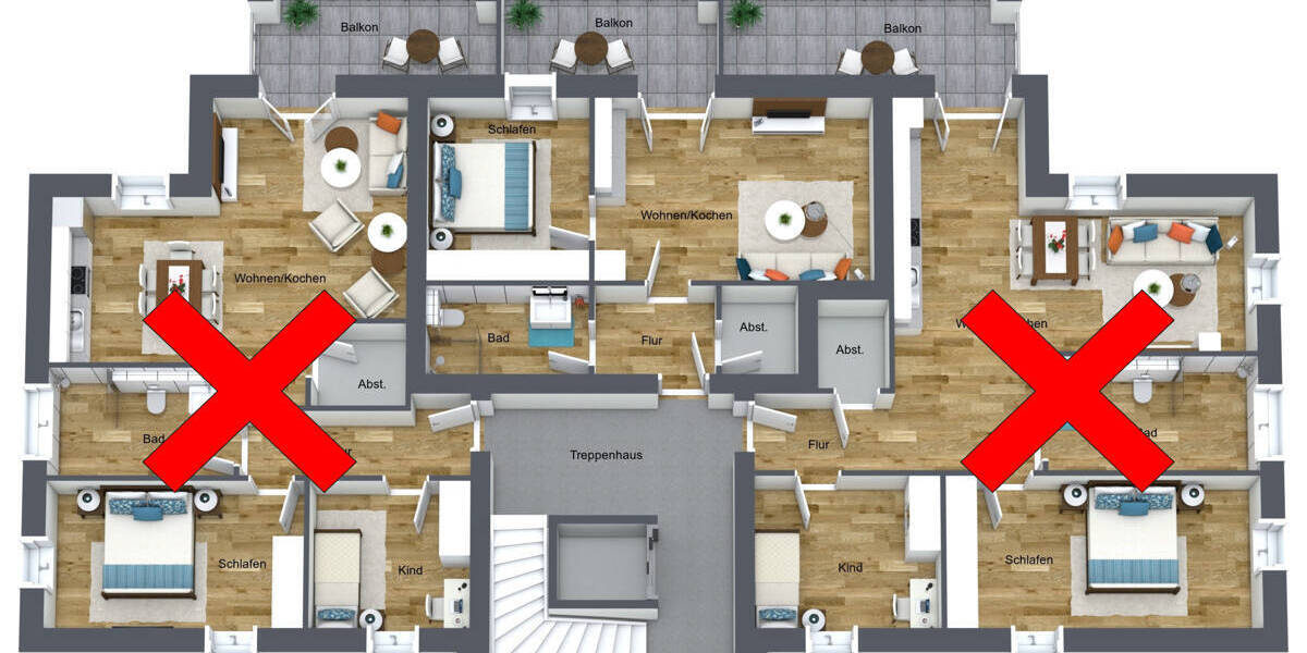 Etagenwohnung Emden Stadtzentrum - 2 Zimmer, 47 m&sup2;, 700&euro; | Angebot:26840928