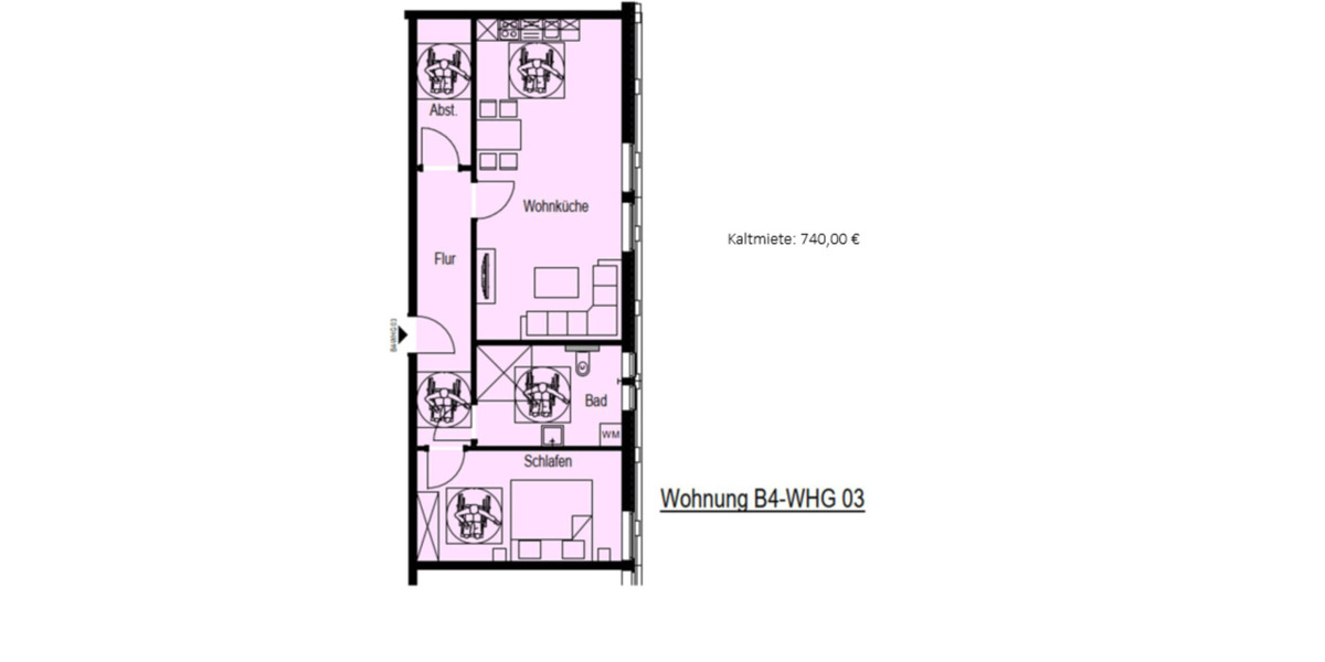 Etagenwohnung Aurich - 2 Zimmer, 53 m&sup2;, 549&euro; | Angebot:18821424