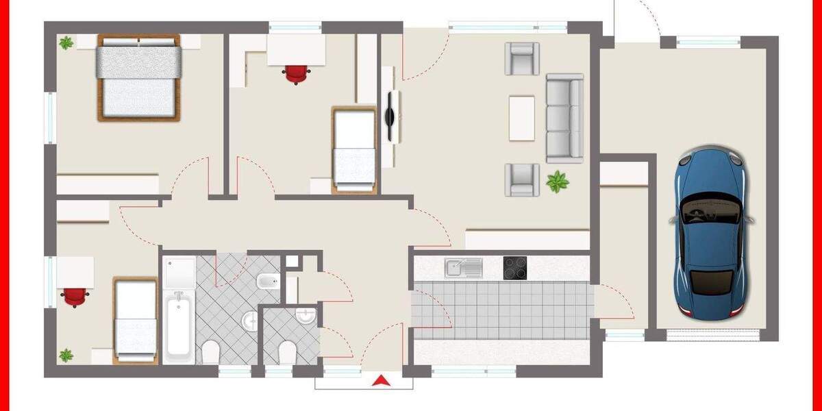 Bungalow Emden Borssum/Hilmarsum - 4 Zimmer, 90 m&sup2;, 175.000&euro; | Angebot:25834585
